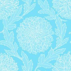 Chrysanthemums seamless pattern