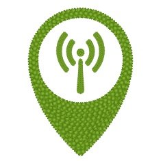 Four Leaf Clover of Wireless Sign in Navication Icon