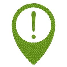 Four Leaf Clover of Exclamation Mark in Navication Icon