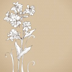 Vintage card with flower N3
