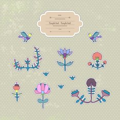 Vintage Floral Card N27