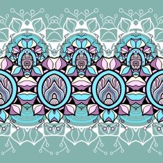 Horizontal seamless floral background N6
