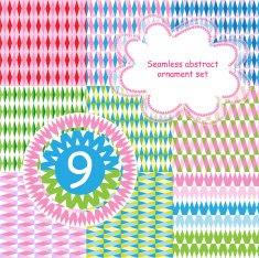 Seamless abstract ornament set
