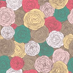 Bright floral carpet N2