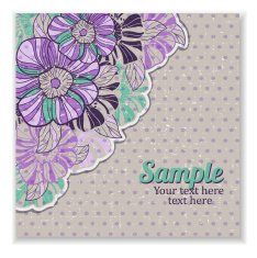 flower card and grungy background N5