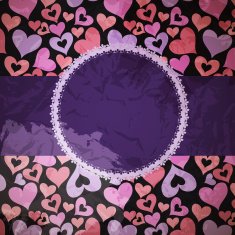 Hearts Background Vector ith sample text N2