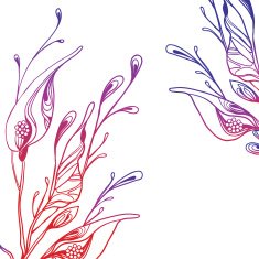 abstract background from flowers lines and curls