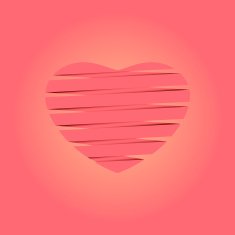 Heart origami Background illustration N2