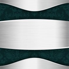 Silver and blue-green template
