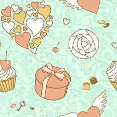 valentine day seamless pattern