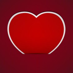 Red Heart paper background eps10 N6