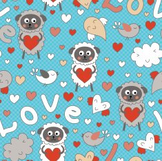 Romantic seamless pattern N49