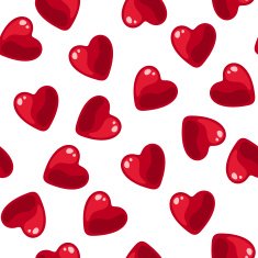 Seamless background with red hearts Vector illustration N2