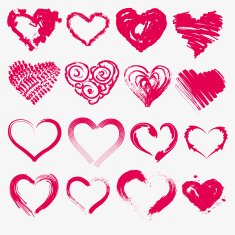 Set of hearts N25