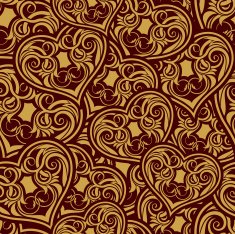 Seamless wallpaper pattern with heart N4