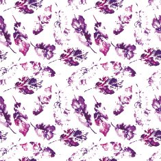 beautiful pattern of colorful leaves painted in watercolor N5