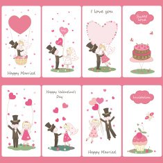 Set of flayers for Valentines Day N2