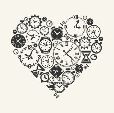 Vector hours heart
