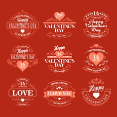 Typography Valentine's DayVector illustration N7