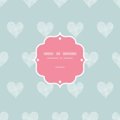White lace hearts textile texture frame seamless pattern background