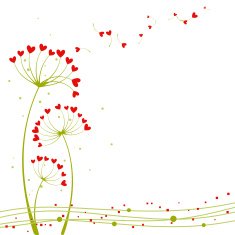 Abstract springtime love flower