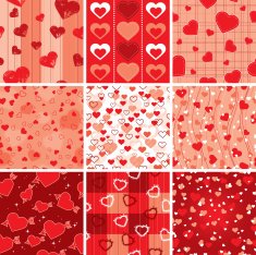 Valentine wrapping paper red set