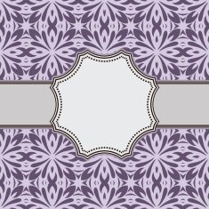 Vintage vector flower frame N143