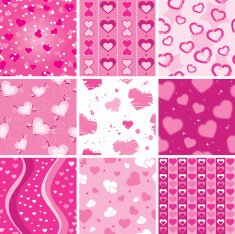 Valentine wrapping paper pink set N2