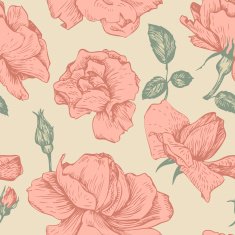 vintage vector seamless floral pattern N18