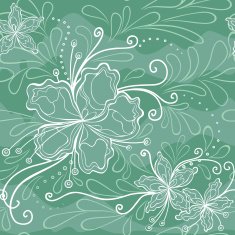 Abstract Hibiscuses Pattern N2