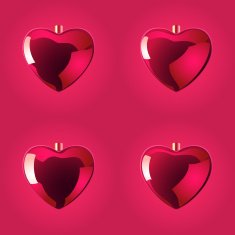Heart-Shaped Bauble - Red