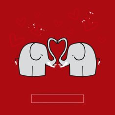 Elephant lovers greeting card