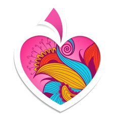 Valentine's day card with heart N18