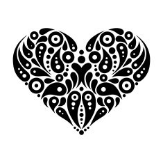 Decorative heart tattoo N2
