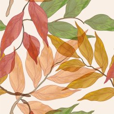 seamless vector background with watercolor leaves N2