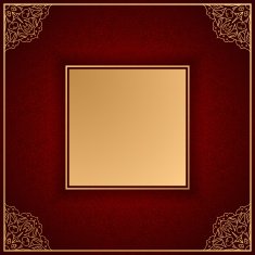 Royal luxury red invitation card with ornament