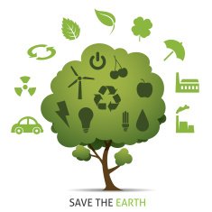 nature vector banner with icons