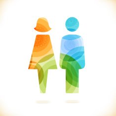 Vector multicolor love symbol