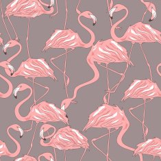 Seamless pattern of flamingos N4