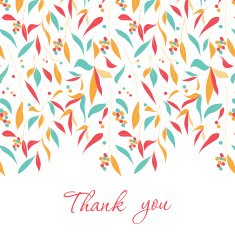 Card with colourful leaves