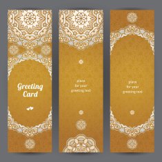 Vintage ornate cards in Eastern style N33
