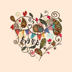 Vintage love heart