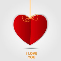 Happy Valentines Day card with heart Vector illustration N145