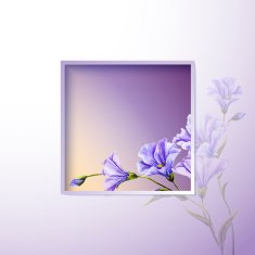 Spring flowers invitation template card N81