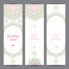 Vintage ornate cards in Eastern style N34