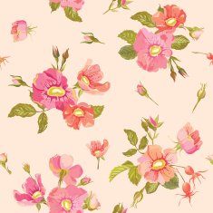 Roses Background - Seamless Floral Shabby Chic Pattern N3