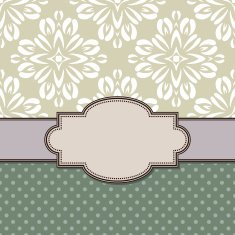 Vintage vector flower frame N144