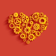 Heart as a mechanism made of cogs and gears