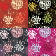 Seamless patterns - floral backgrounds N2
