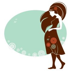 Silhouette of pregnant woman N9